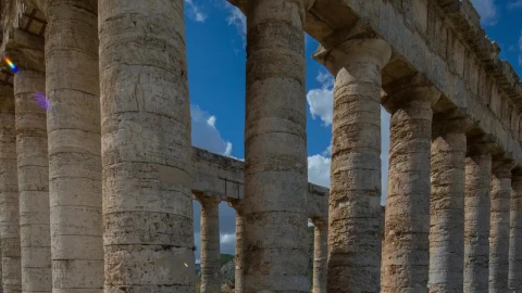 Free Stock Video Ruins Of The Temple Of Segesta In Sicily In Greece Live Wallpaper - Free Live Wallpaper