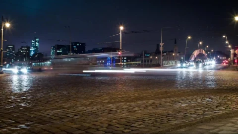 Free Stock Video Rush Hour At The City Center At Night Live Wallpaper - Free Live Wallpaper