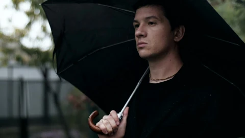 Free Stock Video Sad Man At A Funeral With An Umbrella Live Wallpaper - Free Live Wallpaper