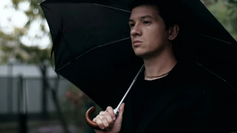 Free Stock Video Sad Man With An Umbrella At A Funeral Live Wallpaper - Free Live Wallpaper