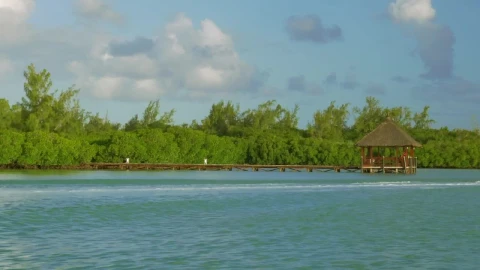 Free Stock Video Sailing Past A Small Wooden Pier Live Wallpaper - Free Live Wallpaper