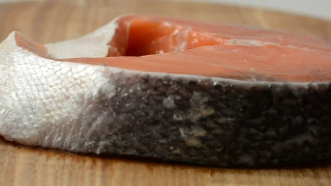 Free Stock Video Salmon Steak With Skin Live Wallpaper - Free Live Wallpaper