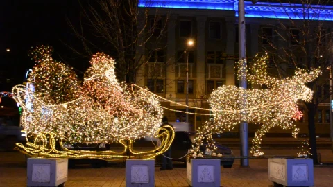 Free Stock Video Santa Made Of Lights Live Wallpaper - Free Live Wallpaper