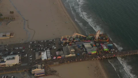 Free Stock Video Santa Monica Pier Seen From Above Live Wallpaper - Free Live Wallpaper