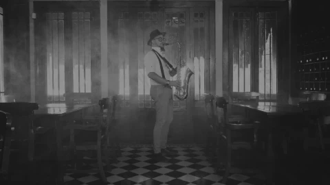 Free Stock Video Saxophonist Playing Jazz In An Empty Restaurant Live Wallpaper - Free Live Wallpaper