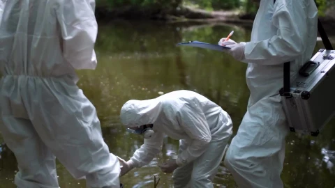 Free Stock Video Scientist In Biohazard Suits Collecting Water Live Wallpaper - Free Live Wallpaper