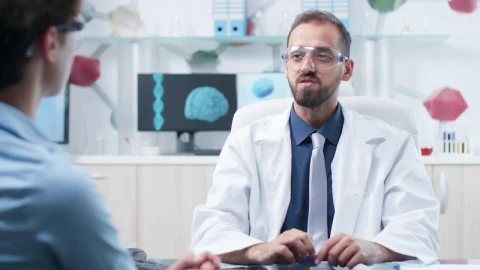 Free Stock Video Scientist Uses Innovative Ar Tech While Talking To Colleague Live Wallpaper - Free Live Wallpaper