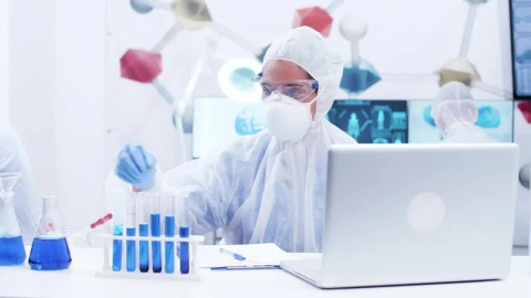 Free Stock Video Scientist Working With Vials Live Wallpaper - Free Live Wallpaper