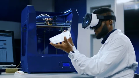 Free Stock Video Scientist Working With Vr Glasses And D Printer Live Wallpaper - Free Live Wallpaper