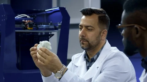 Free Stock Video Scientists Working With A  D Printed Skull Live Wallpaper - Free Live Wallpaper