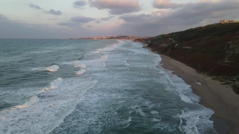 Free Stock Video Sea Waves Covering A Beach Seen From Above Live Wallpaper - Free Live Wallpaper