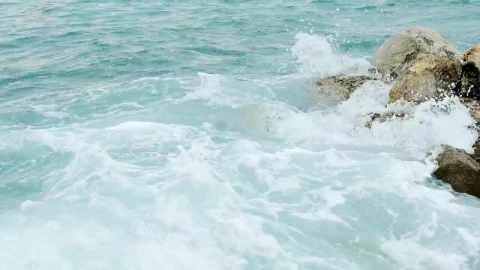 Free Stock Video Sea Waves Reaching A Rocky Shoreline Close Up Live Wallpaper - Free Live Wallpaper