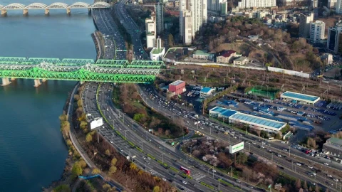 Free Stock Video Seoul Roads And Railways From Above Live Wallpaper - Free Live Wallpaper