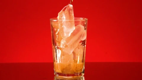 Free Stock Video Served Glass Of Soda On A Red Background Live Wallpaper - Free Live Wallpaper