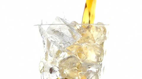 Free Stock Video Serving Soda In A Glass With Ice Cubes On A Live Wallpaper - Free Live Wallpaper