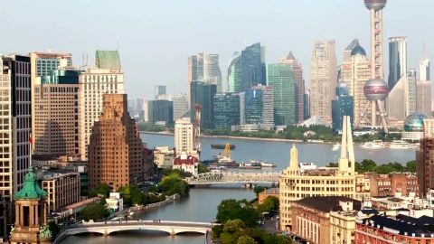 Free Stock Video Shanghai City Skyline And River Live Wallpaper - Free Live Wallpaper