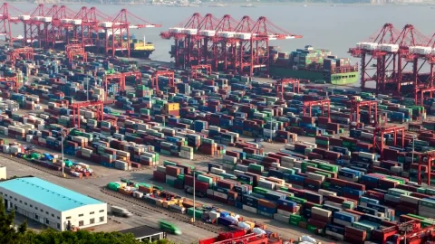Free Stock Video Shanghai Containerport And Cranes Working Live Wallpaper - Free Live Wallpaper