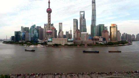 Free Stock Video Shanghai River And City Skyscrapers Live Wallpaper - Free Live Wallpaper
