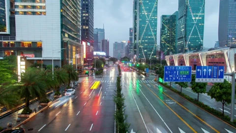 Free Stock Video Shenzen Traffic On Wet Roads Live Wallpaper - Free Live Wallpaper