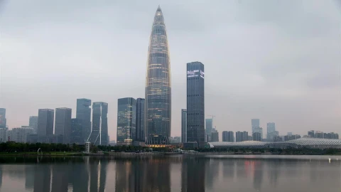 Free Stock Video Shenzen Skyscrapers With Flashing Lights Live Wallpaper - Free Live Wallpaper