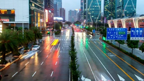 Free Stock Video Shenzhen Highway Traffic In The Knight Live Wallpaper - Free Live Wallpaper