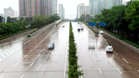 Free Stock Video Shenzhen Wet Highway With Traffic Live Wallpaper - Free Live Wallpaper