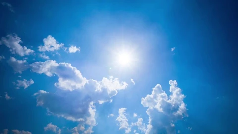 Free Stock Video Shining Sun In The Sky Surrounded By Moving Clouds Live Wallpaper - Free Live Wallpaper