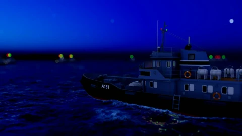 Free Stock Video Ship Sailing On The Ocean At Night Live Wallpaper - Free Live Wallpaper