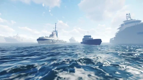 Free Stock Video Ships Sailing In The Sea D Animation Live Wallpaper - Free Live Wallpaper