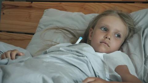 Free Stock Video Sick Girl With A Thermometer In Bed Live Wallpaper - Free Live Wallpaper