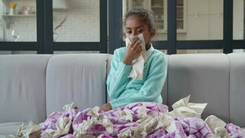 Free Stock Video Sick Little Girl Blowing Her Nose Live Wallpaper - Free Live Wallpaper