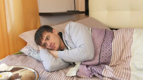 Free Stock Video Sick Man Laying In Bed During The Day Live Wallpaper - Free Live Wallpaper