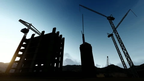 Free Stock Video Silhouette Of A Building Under Construction Live Wallpaper - Free Live Wallpaper