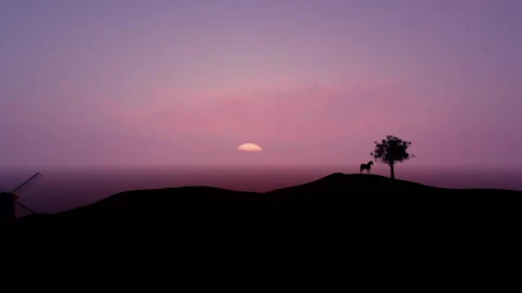 Free Stock Video Silhouette Of A Horse Next To A Tree Live Wallpaper - Free Live Wallpaper