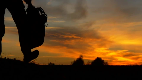 Free Stock Video Silhouette Of A Man At A Computer At Sunset Live Wallpaper - Free Live Wallpaper