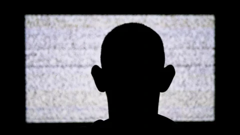Free Stock Video Silhouette Of A Man In Front Of A Tv With Live Wallpaper - Free Live Wallpaper