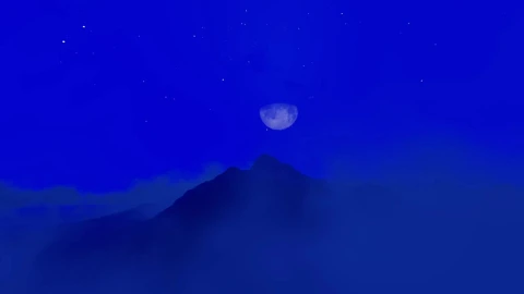 Free Stock Video Silhouette Of A Mountain On A Blue Night Live Wallpaper - Free Live Wallpaper