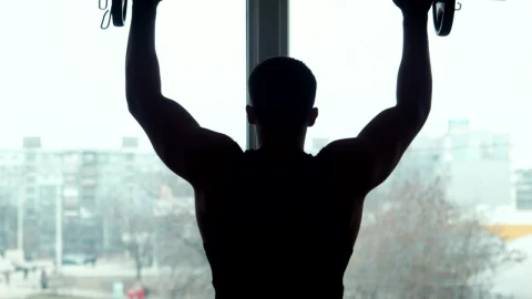 Free Stock Video Silhouette Of An Athlete Lifting The Barbell Live Wallpaper - Free Live Wallpaper
