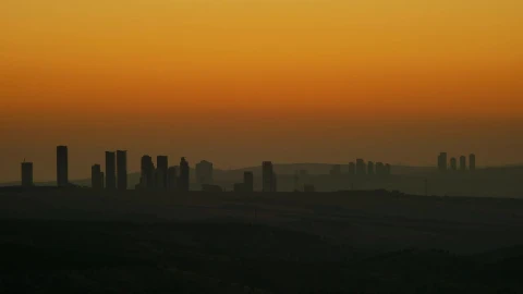Free Stock Video Silhouette Of City Buildings In The Sunrise Live Wallpaper - Free Live Wallpaper