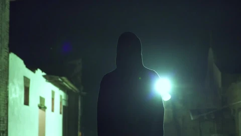 Free Stock Video Silhouette Of Person In Led Mask Live Wallpaper - Free Live Wallpaper