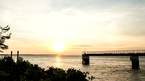 Free Stock Video Silhouette Of The Coast At Sundown Live Wallpaper - Free Live Wallpaper