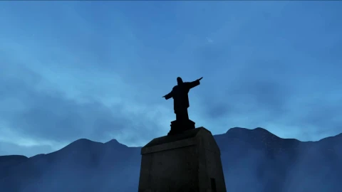 Free Stock Video Silhouette Of The Jesus Statue Live Wallpaper - Free Live Wallpaper