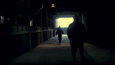 Free Stock Video Silhouette Of Workers In A Factory Live Wallpaper - Free Live Wallpaper