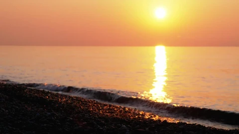 Free Stock Video Silhouette Of Woman Walking On The Beach At Sunset Live Wallpaper - Free Live Wallpaper