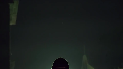 Free Stock Video Silhouetted Man With Led Light Mask Live Wallpaper - Free Live Wallpaper