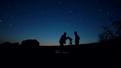 Free Stock Video Silhouettes Of A Couple Of Men And A Telescope Live Wallpaper - Free Live Wallpaper