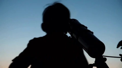Free Stock Video Silhouettes Of A Man And A Boy With A Telescope Live Wallpaper - Free Live Wallpaper