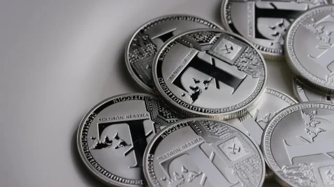 Free Stock Video Silver Litecoins Coins Slowly Rotating Live Wallpaper - Free Live Wallpaper