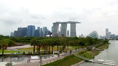 Free Stock Video Singapore Bay Area With Skyscrapers Live Wallpaper - Free Live Wallpaper