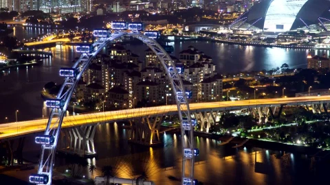 Free Stock Video Singapore Cityscape At Night Live Wallpaper - Free Live Wallpaper